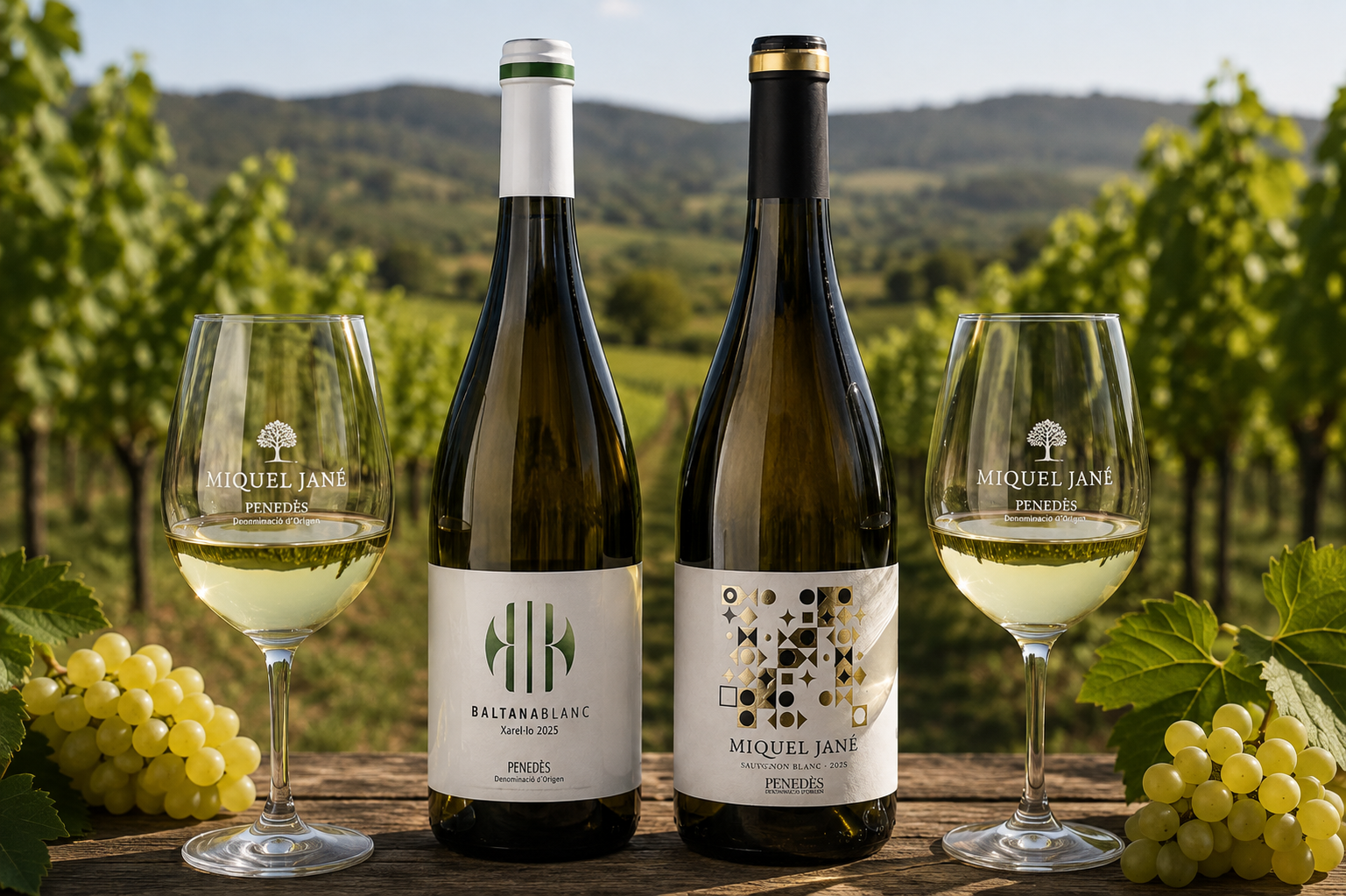Vinos blancos ecológicos DO Penedès de Bodega Miquel Jané